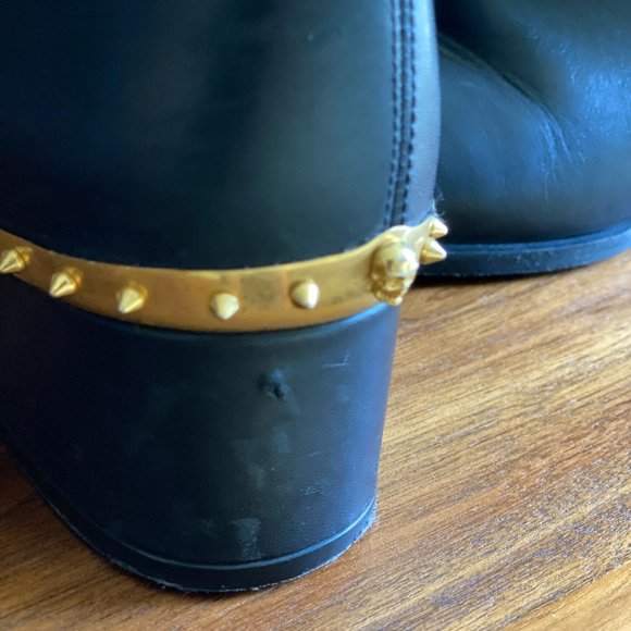 Black Spiked Alexander McQueen Ankle Boots - Picture 5 of 9